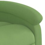 Fauteuil de massage inclinable vert clair velours – Image 7