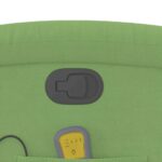 Fauteuil de massage inclinable vert clair velours – Image 8