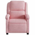 Fauteuil de massage inclinable rose velours – Image 2
