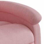 Fauteuil de massage inclinable rose velours – Image 7