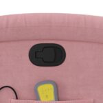 Fauteuil de massage inclinable rose velours – Image 8
