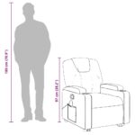 Fauteuil de massage inclinable rouge similicuir – Image 12