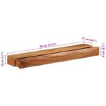 Étagères murales 2 pcs 80x17x8 cm bois massif d'acacia – Image 11