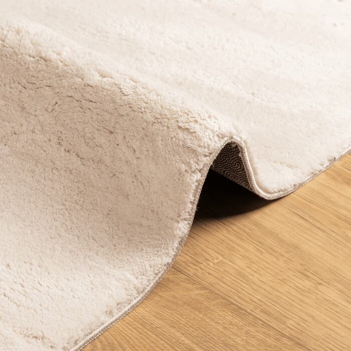 Tapis HUARTE à poils courts doux et lavable beige 240x240 cm – Image 4