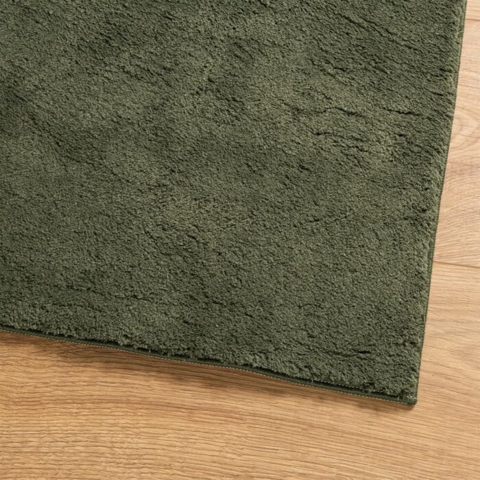 Tapis HUARTE à poils courts doux lavable vert forêt 240x340 cm – Image 2