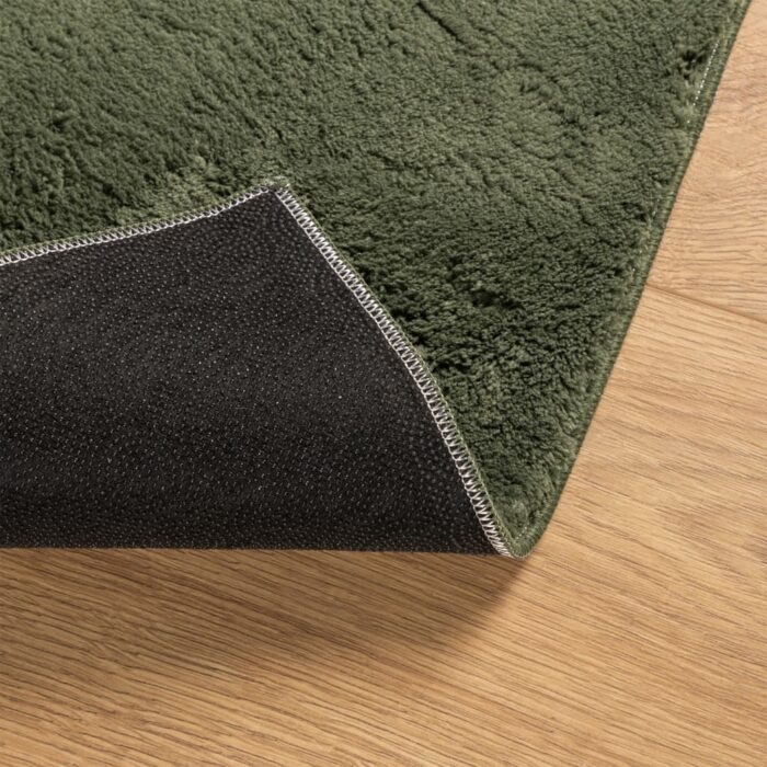 Tapis HUARTE à poils courts doux lavable vert forêt 240x340 cm – Image 3