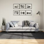 Tapis IZA poils courts style scandinave anthracite 160x230 cm