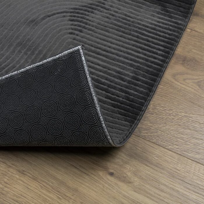 Tapis IZA poils courts style scandinave anthracite 240x340 cm – Image 3