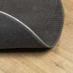 Tapis IZA poils courts style scandinave anthracite Ø 120 cm – Image 3