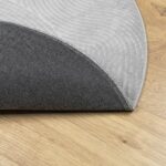 Tapis IZA poils courts style scandinave gris Ø 160 cm – Image 3