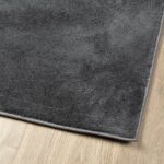 Tapis OVIEDO à poils courts anthracite 120x120 cm – Image 2