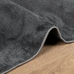 Tapis OVIEDO à poils courts anthracite 120x120 cm – Image 4