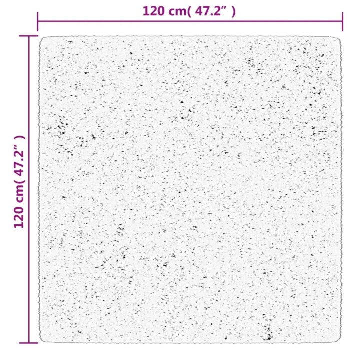 Tapis OVIEDO à poils courts anthracite 120x120 cm – Image 8