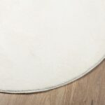 Tapis OVIEDO à poils courts crème Ø 160 cm – Image 2