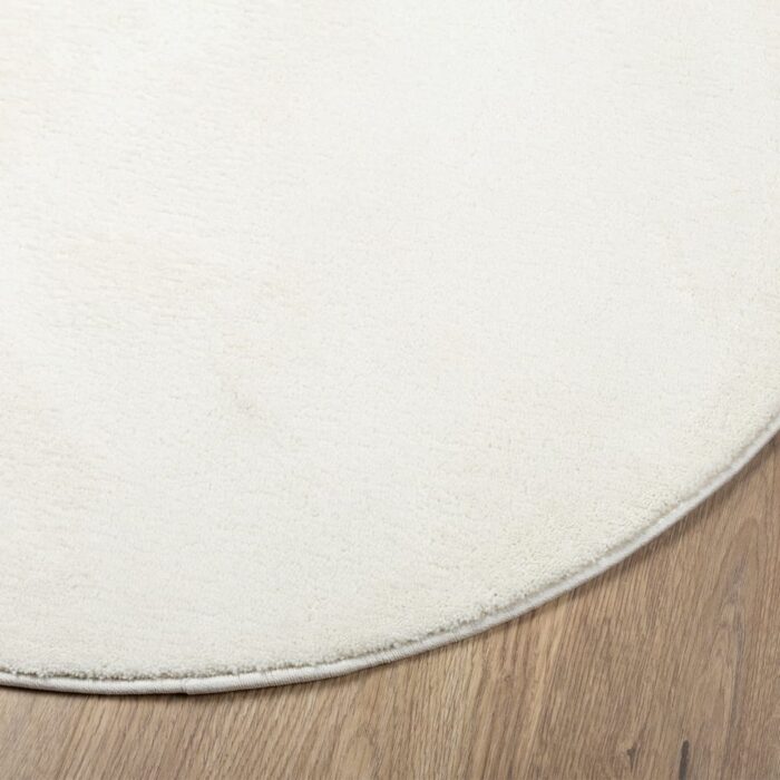Tapis OVIEDO à poils courts crème Ø 160 cm – Image 2