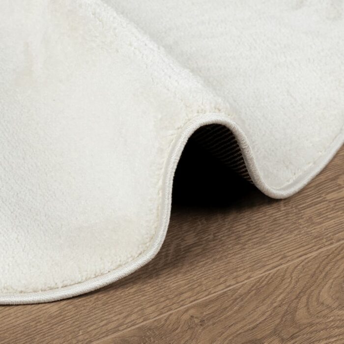 Tapis OVIEDO à poils courts crème Ø 160 cm – Image 4