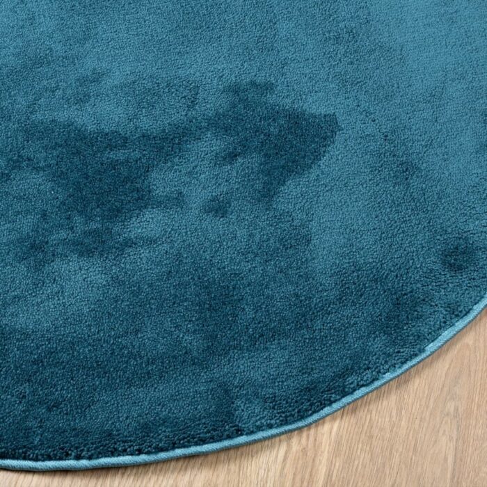 Tapis OVIEDO à poils courts turquoise Ø 160 cm – Image 2