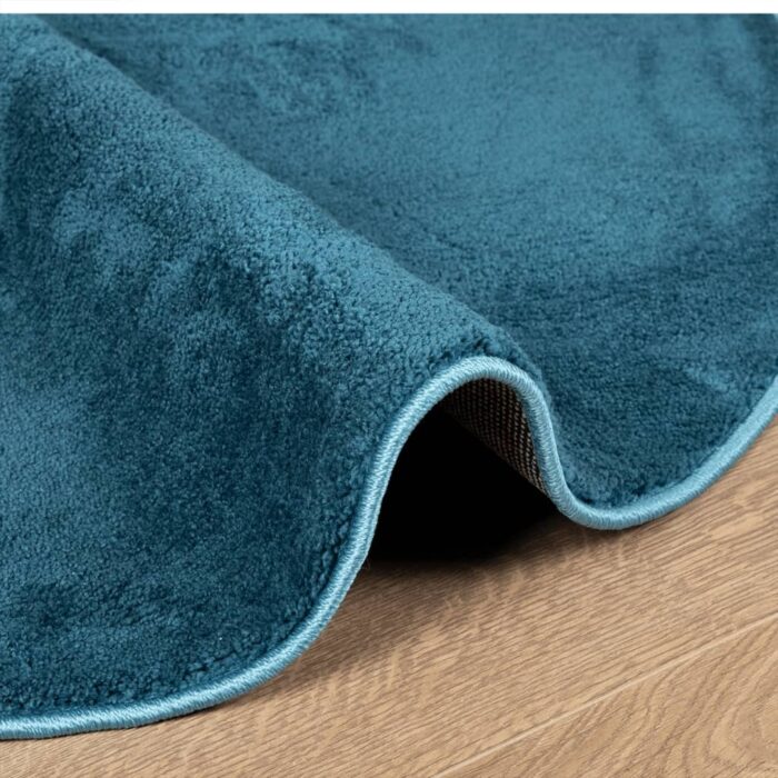 Tapis OVIEDO à poils courts turquoise Ø 200 cm – Image 4