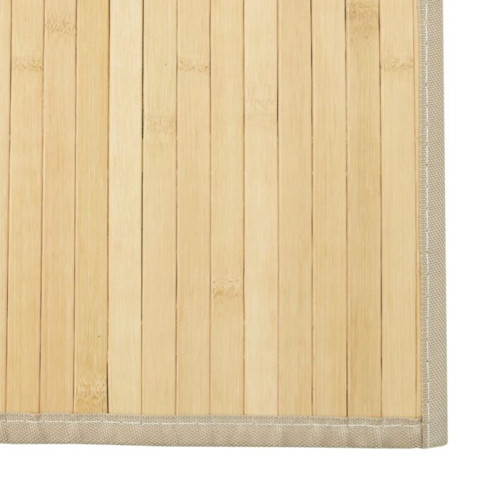 Tapis rectangulaire naturel clair 60x200 cm bambou – Image 4