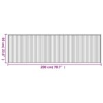 Tapis rectangulaire naturel clair 60x200 cm bambou – Image 6