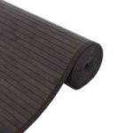 Tapis rectangulaire marron foncé 60x300 cm bambou – Image 2