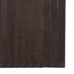 Tapis rectangulaire marron foncé 60x300 cm bambou – Image 4