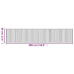 Tapis rectangulaire marron foncé 60x300 cm bambou – Image 6