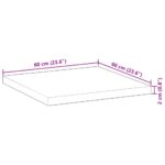 Dessus de table carré 60x60x2 cm bois massif d'acacia – Image 7