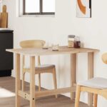 Dessus de table rectangulaire 100x70x2 cm bois massif d'acacia – Image 2