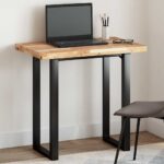 Dessus de table rectangulaire 80x50x4 cm bois massif d'acacia