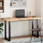 Dessus de table rectangulaire 140x60x4 cm bois massif d'acacia