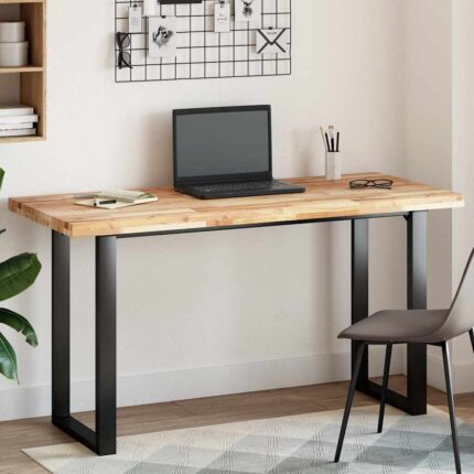 Dessus de table rectangulaire 140x60x4 cm bois massif d'acacia