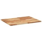Dessus de table rectangulaire 80x60x2 cm bois massif d'acacia – Image 4