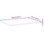 Dessus de table rectangulaire 100x70x2 cm bois massif d'acacia – Image 8