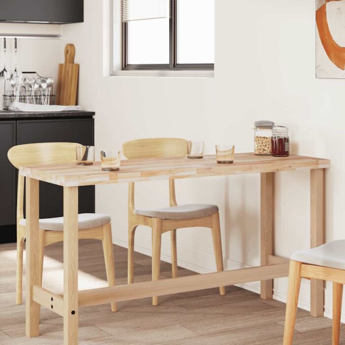 Dessus de table rectangulaire 140x50x4 cm bois massif d'acacia – Image 2