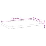 Dessus de table rectangulaire 140x50x4 cm bois massif d'acacia – Image 8