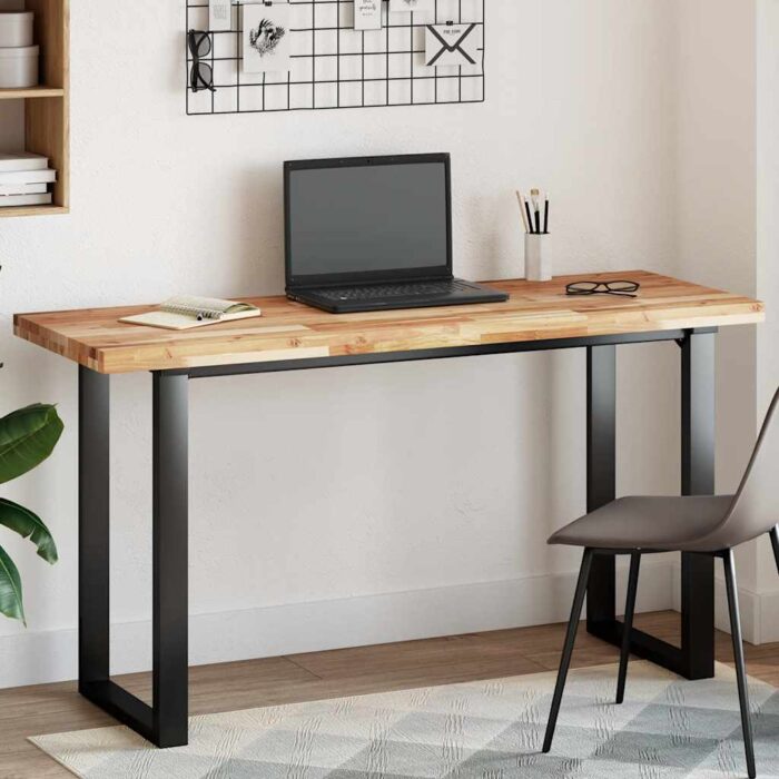 Dessus de table rectangulaire 160x50x4 cm bois massif d'acacia – Image 1