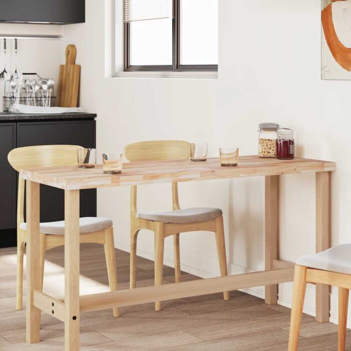 Dessus de table rectangulaire 160x50x4 cm bois massif d'acacia – Image 2