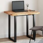 Dessus de table rectangulaire 80x60x4 cm bois massif d'acacia