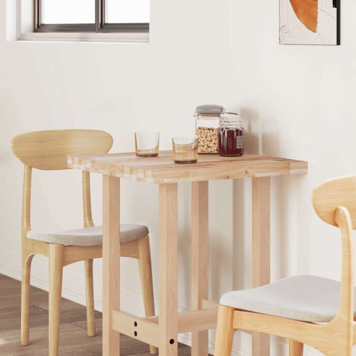 Dessus de table rectangulaire 80x60x4 cm bois massif d'acacia – Image 2