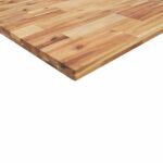 Dessus de table rectangulaire 80x60x4 cm bois massif d'acacia – Image 7