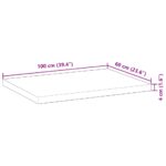 Dessus de table rectangulaire 100x60x4 cm bois massif d'acacia – Image 8