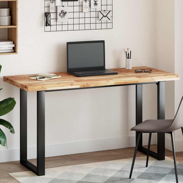 Dessus de table rectangulaire 140x60x4 cm bois massif d'acacia – Image 1