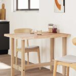 Dessus de table rectangulaire 120x70x4 cm bois massif d'acacia – Image 2