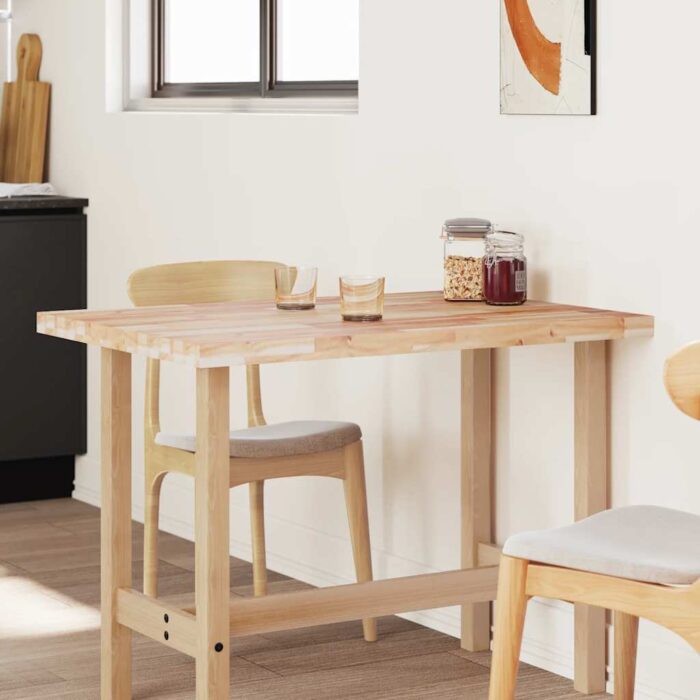 Dessus de table rectangulaire 120x70x4 cm bois massif d'acacia – Image 2