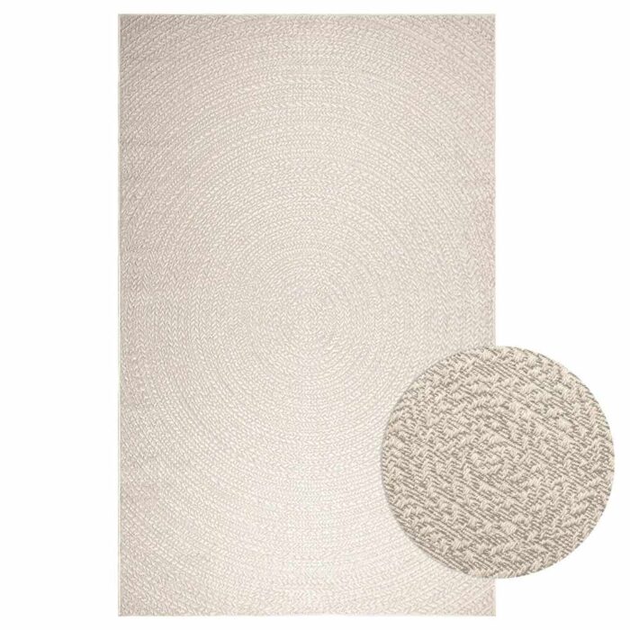 4010381_1.jpg Tapis ZIZUR crème 200x290 cm aspect de jute intérieur extérieur – Image 1