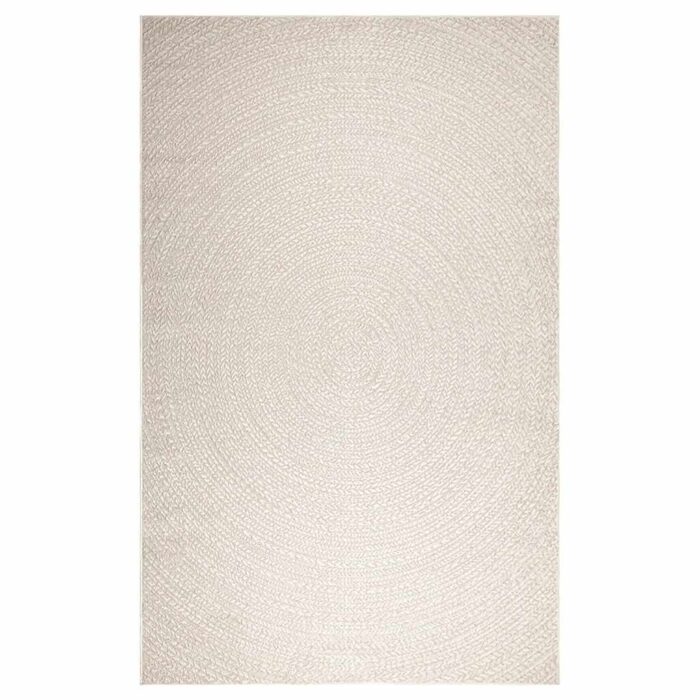 Tapis ZIZUR crème 200x290 cm aspect de jute intérieur extérieur – Image 2