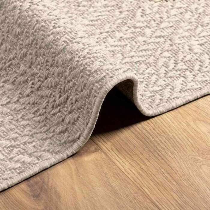 Tapis ZIZUR crème 200x290 cm aspect de jute intérieur extérieur – Image 5