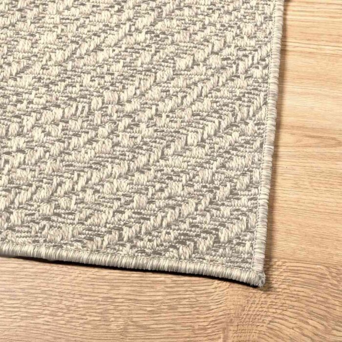 Tapis ZIZUR crème 200x290 cm aspect de jute intérieur extérieur – Image 7