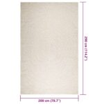 Tapis ZIZUR crème 200x290 cm aspect de jute intérieur extérieur – Image 8
